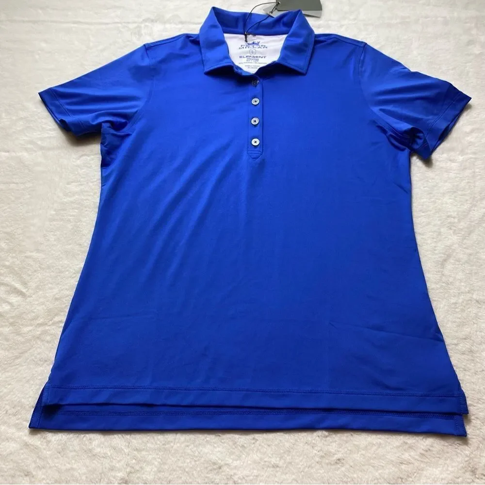 Peter Millar New With Tags Elements Blue Golf Polo Size Large